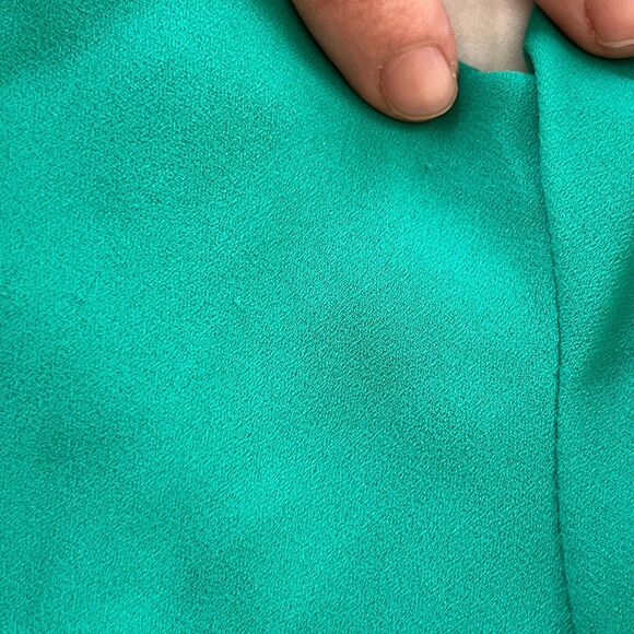 Vintage Herman Marcus Dress – 1970s Teal Pleated Midi Dress - Picture 11 of 14